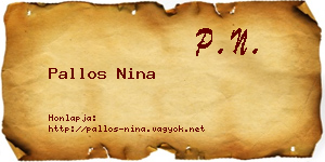 Pallos Nina névjegykártya